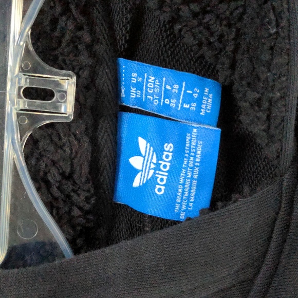 Adidas French Terry Sweat Dress with Sherpa Hood - Picture 4 of 8